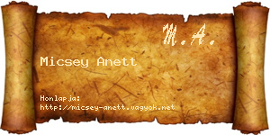 Micsey Anett névjegykártya